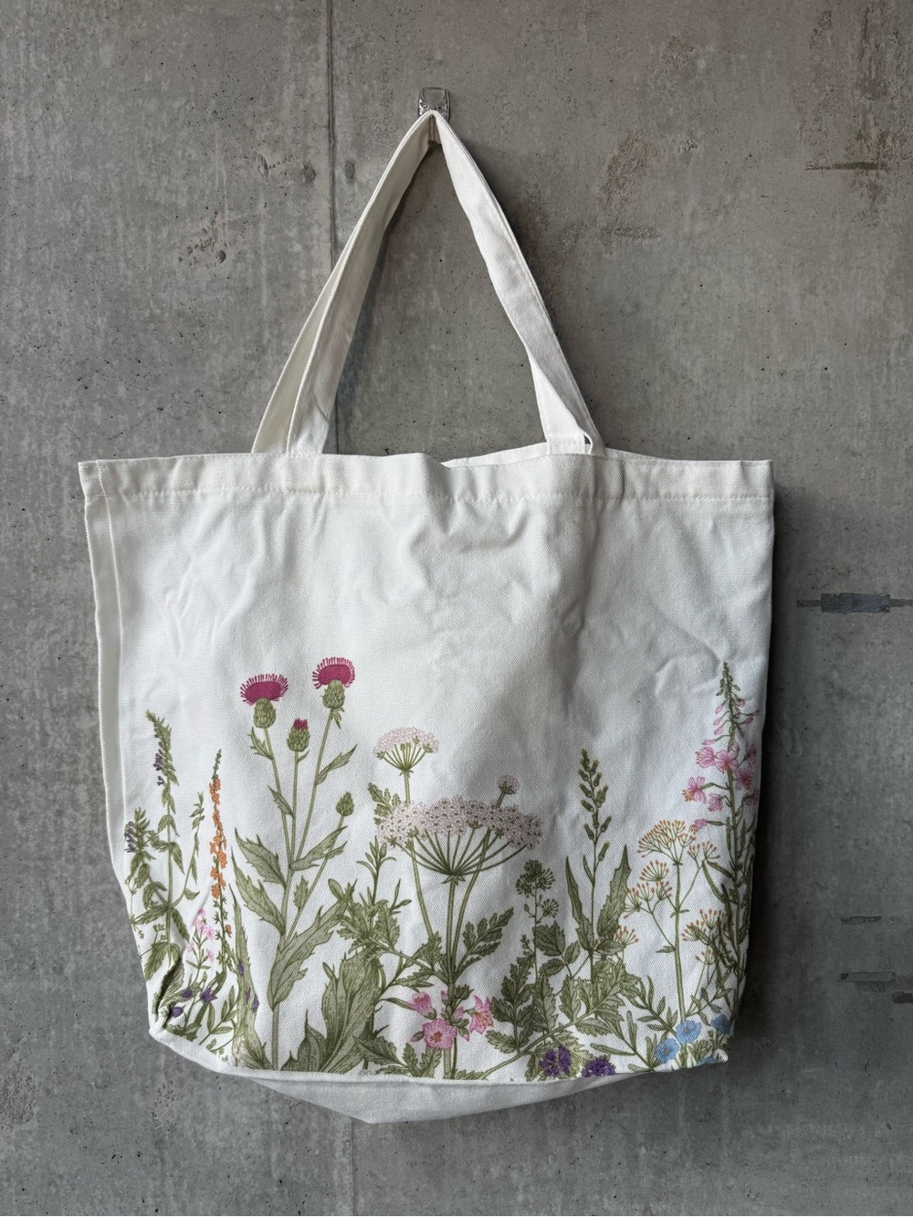 Floral Canvas Tote Bag
